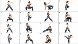 16-Panel Dance Pose Reference Sheet