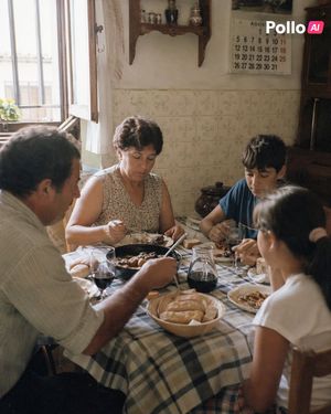 1990s Spanish Family Kitchen Lunch