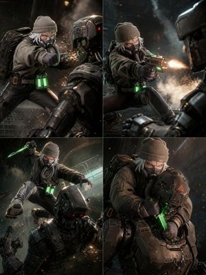 2x2 Sci-Fi Combat Action Grid