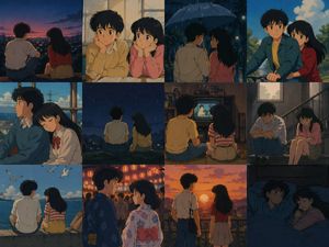 80's Anime Style Memory Grid