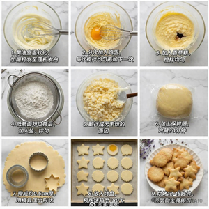 9-Panel Cookie Baking Tutorial Grid