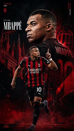 AC Milan Mbappé Transfer Poster