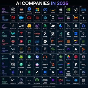 AI Companies in 2026 Grid Poster