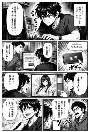 AI Image Generation Manga Page
