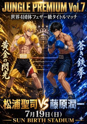 Anime Boxing Title Match Poster