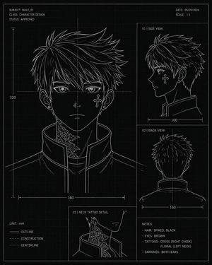 Anime Character Blueprint Sheet