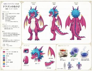 Anime Dragon Girl Reference Sheet