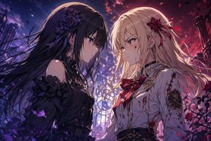 Anime Illustration of Two Girls