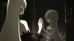 Anime Mirror Reflection of Younger Self