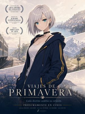 Anime Spring Travel Film Poster