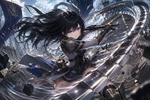 Anime Warrior With Whip Sword