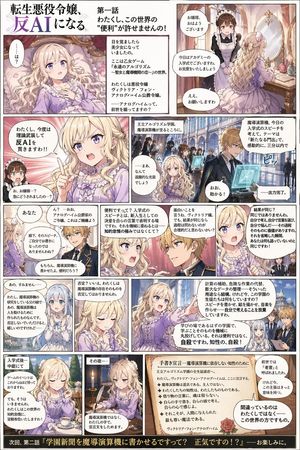 Anti-AI Villainess Manga Poster