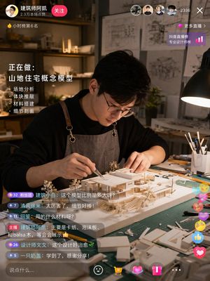 Architect Live Stream UI Mockup