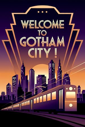Art Deco Gotham Tram Poster