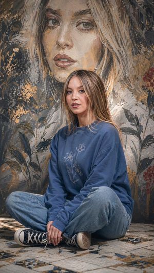 Artistic Portrait with Mural Background