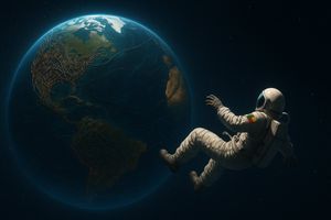 Astronaut Beside Living Earth