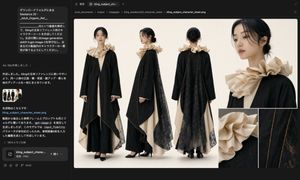 Avant-Garde Black and Cream Fashion Sheet