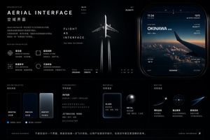 Aviation-Themed UI Design System Board