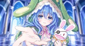 Blue-Haired Bunny Hood Anime Girl