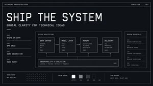 Brutalist Technical System Slide