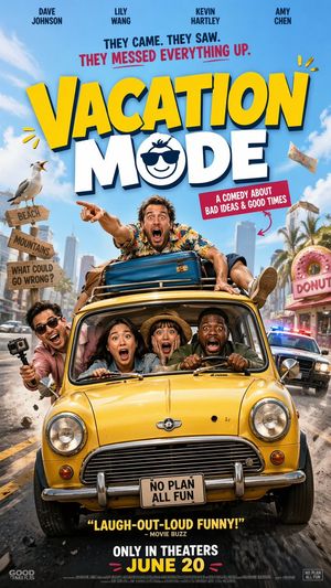 Chaotic Road Trip Comedy Poster