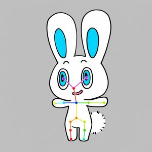 Chibi Rabbit OpenPose Diagram