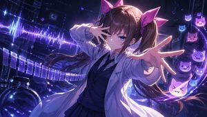 Chuunibyou Anime Girl in Neon Lab