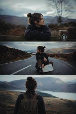 Cinematic 3-Frame Solo Travel Stills