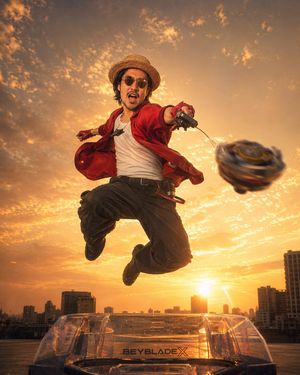 Cinematic Beyblade Rooftop Launch
