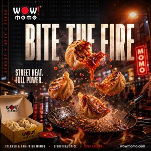 Cinematic Fiery Momo Street Food Ad