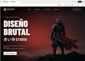 Cinematic Samurai Agency Landing Page