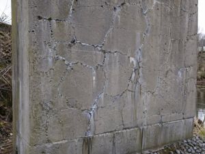 Concrete Wall with ASR Map Cracking