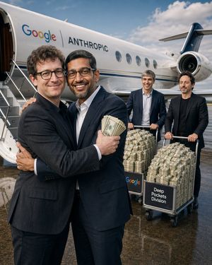 Corporate Cash Private Jet Satire