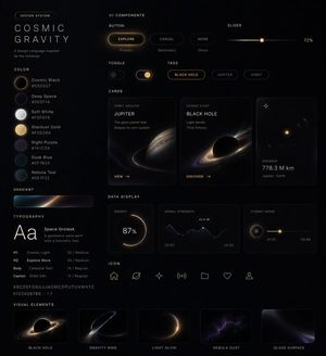 Cosmic Dark Mode UI Design System
