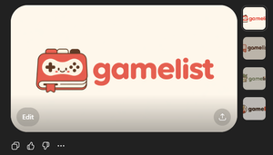 Cute Gamelist App Logo Mockup