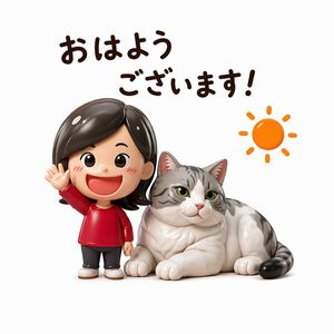 Cute Morning Greeting Figure Sticker