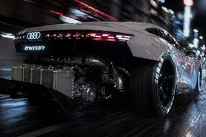 Cyberpunk Audi Rear Chase Shot