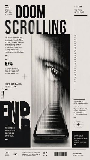 Doomscrolling Editorial Poster