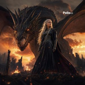 Dragon Queen at Burning Sunset