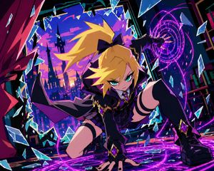 Dynamic Anime Magic Action Scene