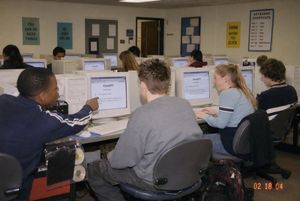 Early 2000s Computer Lab With ChatGPT