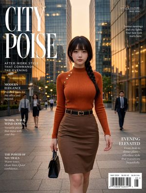 Elegant City Fashion Magazine Cover