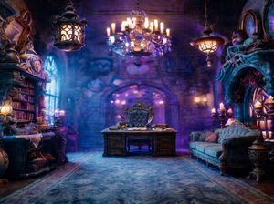 Enchanted Gothic Study Interior