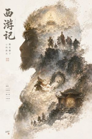 Epic Silhouetted World Poster