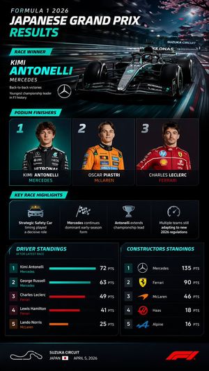 F1 Race Results Infographic Dashboard