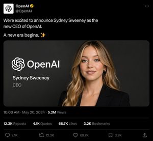 Fake CEO Announcement Post Screenshot