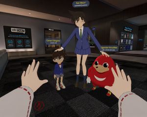 First-Person VRChat Meme Crossover Screenshot