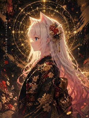 Fox Spirit Kimono Portrait
