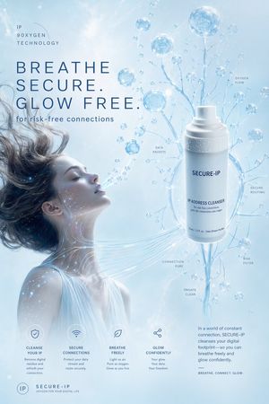 Futuristic Secure-IP Ad Poster