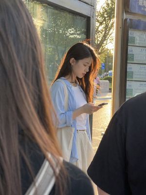 Golden Hour Bus Stop Candid